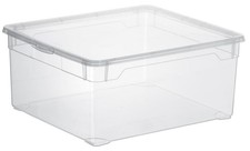 Rotho Aufbewahrungsbox Clear 18 l transparent Kunststoffbox Lagerbox Box