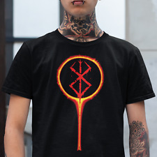 Marke der Opferbereitschaft Berserkers T-Shirt schwarz-Japanischer Manga Anime Eingeweide Hawk