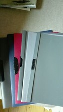 6 Bewerbungsmappen gebraucht Klemmhefter rot grau transparent blau 