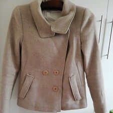 drykorn designer mantel kurz jacke beige  s 36  top wolle*