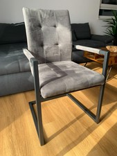 ess zimmer stühle grau/ Wie neu. 6 Moante alt