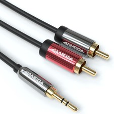 Premium Cinch zu Aux Kabel 3,5mm Klinke Audio 2x Cinch RCA Stecker auf Klinke