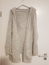 Esprit Wolle Long-Strickjacke,Zotteljacke Kapuze offen grau Gr.40/42/L   ?