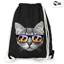 Turnbeutel Gym Bag - Katze mit Sonnenbrille - Moonworks®