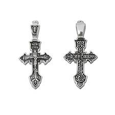 STERLING SILBER KREUZ 925 Orthodoxe Anhänger russisch 4706 крест серебрянный