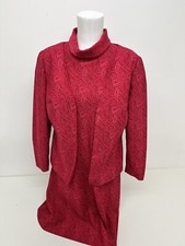 Vintage 80er rosa Abendkleid Set Retro Deko 20er Jahre Stil Kostüm + Jacke A37