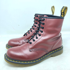 Dr. Martens 1460 Glattrot Leder Stiefel Docs 8 Loch DM Öse UK 9 EU 43