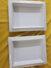 Gebäckschalen Bahlsen 2 Stück Porzellan weiß 29,5x24x4 cm unbenutzt ohne OVP 