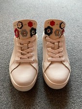 Michael Kors schönste Sneakers Mindy Gr. 35 weiß Blumen rot blau gold wie NEU