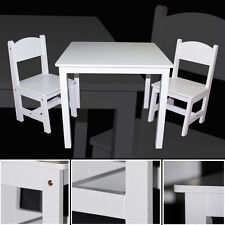 Kindertisch & 2x Kinderstühle WEISS Schreibtisch Tisch Sitzgruppe Stuhl Set