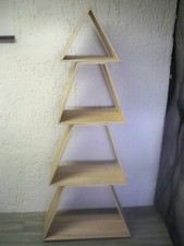 Deko  Regal Tannenbaum groß  Naturholz Unlackiert  H ca : 143,5 cm 4 teilig