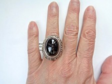 Big STS KARIS Bali Sterlingsilber 925 Black Labradorit Ring Gr. 8 Neu mit Etikett