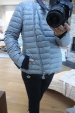 MONCLER AMI BIKERJACKE Lederjacke Daunenjacke  GR.40 NP 40 M L 