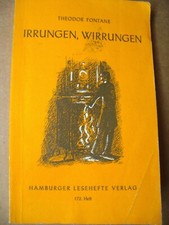 Taschenbuch "Irrungen, Wirrungen" Roman von Theodor Fontane  Hamburger Lesehefte