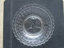 Österreich Patriotischer Glas Gedenkteller,Schale Andenken an Kronprinz Rudolf"