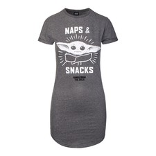 Offizielle Star Wars Mandalorian NAP und Snacks das Kind/Baby Yoda T Shirt Kleid