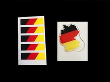 Fußball - 5 kleine EM Aufkleber : Deutschland Germany schwarz rot gold + 3D Auf