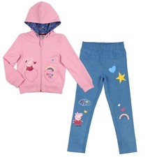 Peppa Wutz Pig Mädchen Set Sweatjacke und Leggings
