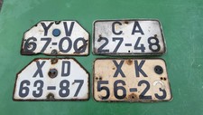 4 alte Nummernschilder, Simson MZ IWL, Roller Moped Motorrad, orig. DDR / VEB