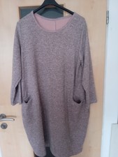 Kleid Lagenlook rosa -grau Gr. 48/50/52 Shirt, Oberteil, Longshirt, 2 Taschen