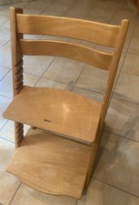 Stokke Tripp Trapp Hochstuhl Buche Kinderstuhl + Sicherungsbügel