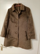 100% LUXUS-LAMA  WINTERMANTEL  Gr. 40 42   M L Beige -braun  Winter Jacke 