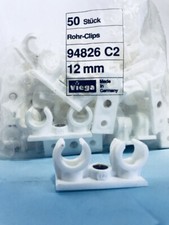 A95/ 50 stk Rohrclip Doppelt12 mm mit Gewindehülse M6 Rohrschelle Rohr Halter