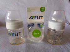  2x Avent Flaschen 125ml und Sauger 1m+ NEU Baby Set Trinknahrung