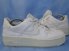 NIKE AIR FORCE 1 SAGE LOW SNEAKER GR 40 WHITE AF1 PLATEAU PLATFORM OFF SCHUH D38