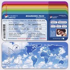 Einladungskarten Geburtstag Flugticket Ticket Boarding Pass mit Ihren Bildern