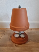 2x XL Teelichtofen Teelichtheizung Teelichtkamin ca 25,5 cm hoch Terrakotta