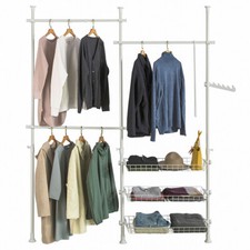 B-waren Regalsystem Teleskop Garderoben Ordnungssystem FRG34-W-bwaren