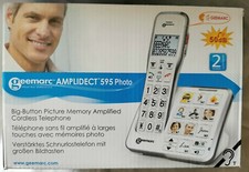 Geemarc AMPLIDECT 595 PHOTO Schnurloses Seniorentelefon Anrufbeantworter WeißOVP