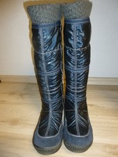 Tamaris Duo Tex  Winterstiefel Schneestiefel Gr. 40 blau Wildlederanteil top!