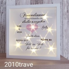LED Bilder Freunde Geschenke Deko Freundschaft beste Freundin Wohnzimmer Lichter