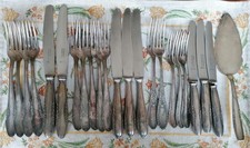 Konvolut altes Besteck Silberauflage 90 / 100 1,48 kg