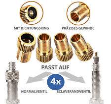 4x Fahrrad Ventil Adapter DV Dunlop SV Sclaverand auf Autoventil Ventiladapter