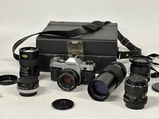 Canon AE-1 35mm SLR-Kamera mit 6 Objektiven 
