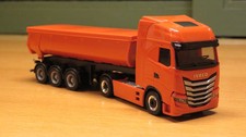 Herpa Modellauto 1:87 IVECO S-Way Thermomuldensattelzug braunorange SoMo !!!