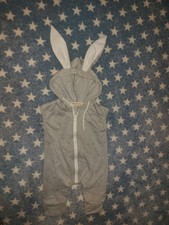 Baby Osterhase Kostüm 3-6 Monate grau Bunny Ohren Outfit 0-6 Monate