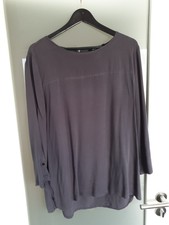 OPUS GR. 44 TUNIKA BLUSE SHIRT LANGARM GRAU STYLISCH