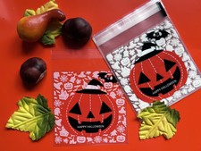 Halloween 10 Stk selbstklebende Folienbeutel Geschenk Tüten Süßigkeiten Party 5.