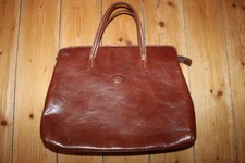 C.Comberti Ledertasche Leder Tasche Shabby Boho Handtasche Conjac