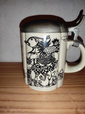 Bierkrug mit Zinndeckel * Rosenthal * Till Eulenspiegel * aus Nachlass* Sammler