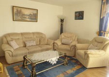 Alcantara Mikrofaserstoff Couchgarnitur 3er Sitzer Couch + 2 x Sessel  Wie Neu