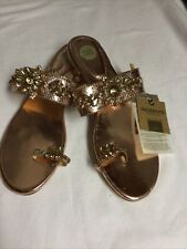 GIOSEPPO Zehensteg Sandalen de Luxe Gr.41 ? Damen Schuhe m. Strass Kristall NEU