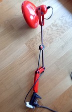 Schreibtischlampe retro rot DDR