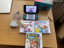 New Nintendo 2 DS XL Türkis / Blau mit OVP + 3 Spiele (darunter Mario Kart)
