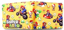 Super Mario Bros Go Kart Wallet ID Fenster 2 Kartenschlitz Zip Coin Pocket