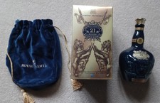 Royal Salute 21 Jahre The Saphir Flagge Porzellanflasche/Staubjacke/Box - leer